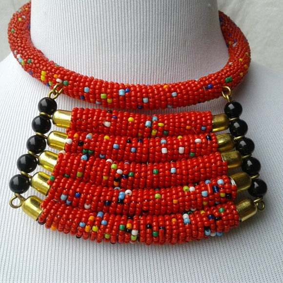 Handmade Jewelry - Red Choker Necklace